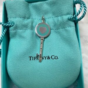 Sterling silver heart key charm